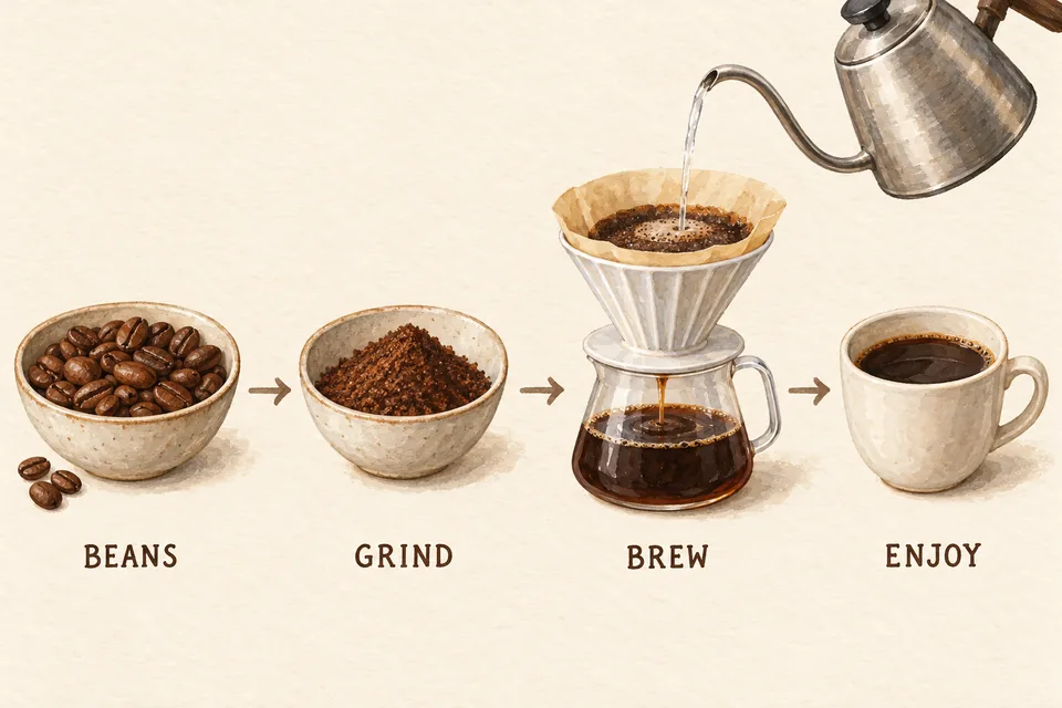 Turn a familiar process into a simple four-part visual guide.