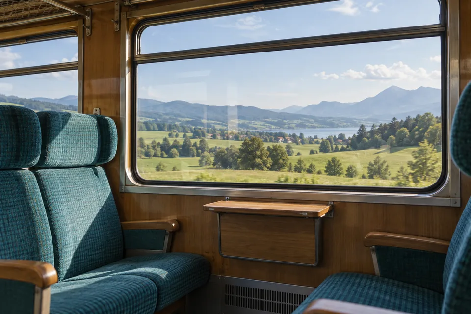 Find a cinematic mood in an ordinary, peaceful journey.